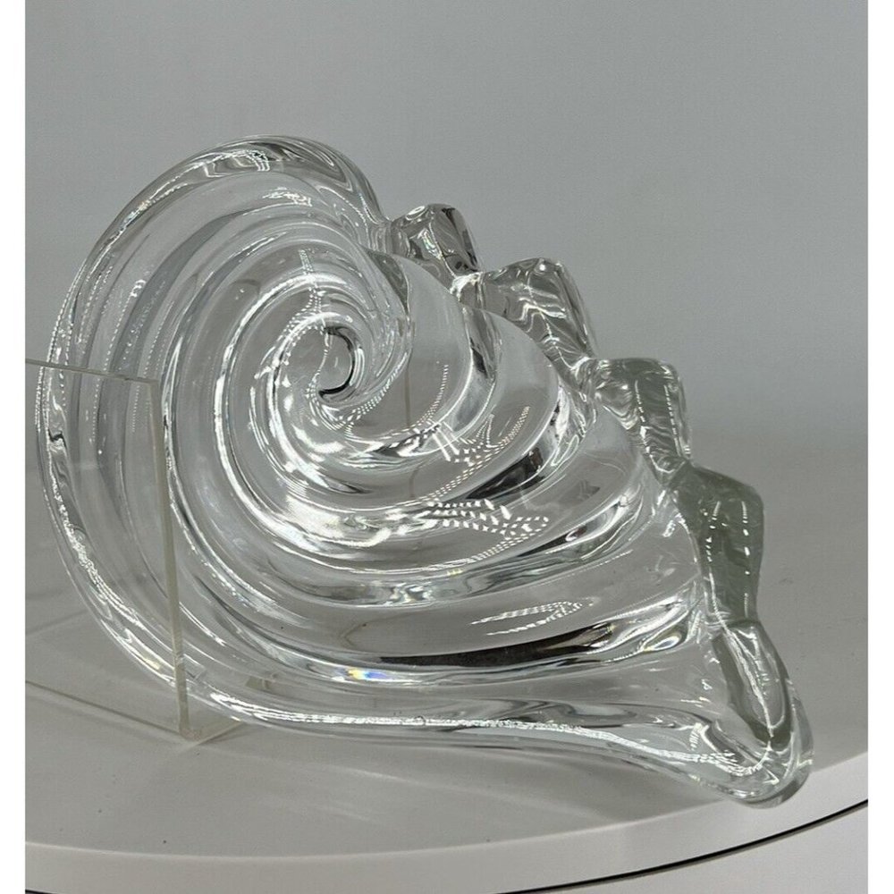 Swirl Shell Trinket Dish/ Candy Dish - Mikasa Crystal Clear And Weighty. 1980’s